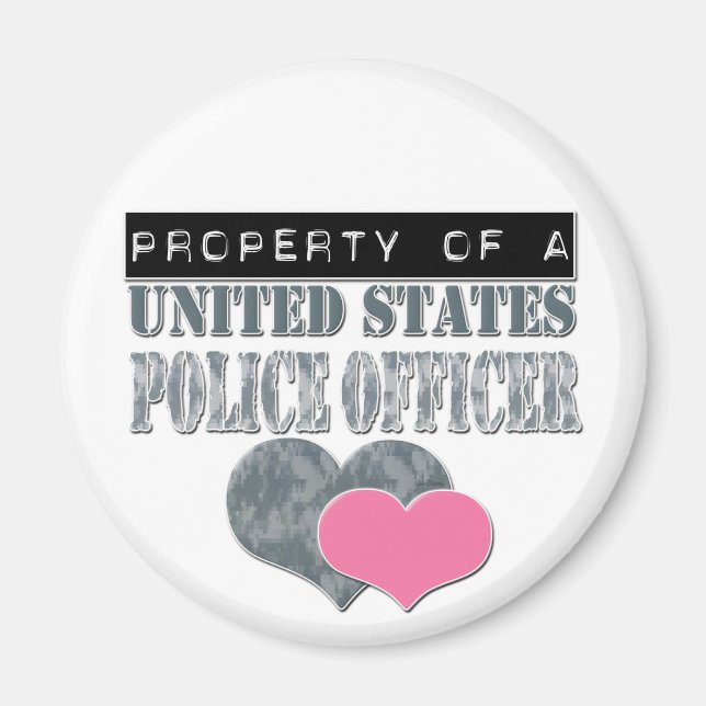 Imán Propiedad De Un Magnet De Oficiales De Policía De  (Frente)