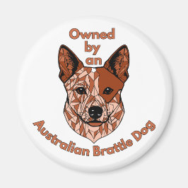 Imán Propiedad de un perro de Brattle (rojo)