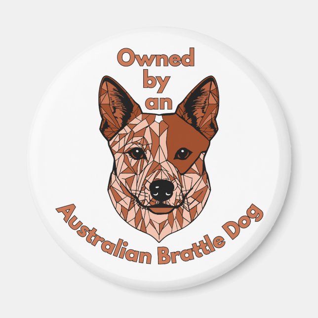 Imán Propiedad de un perro de Brattle (rojo) (Frente)