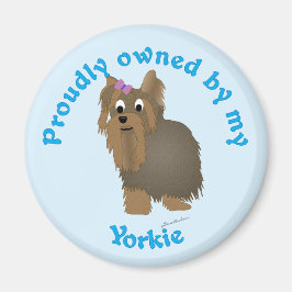 Imán Propiedad orgullosamente de un yorkie
