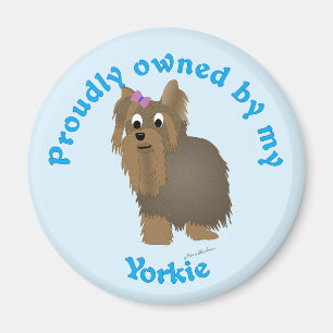 Imán Propiedad orgullosamente de un yorkie