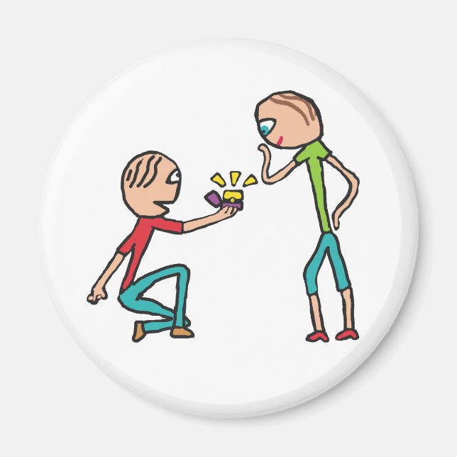 Imán Propuesta de matrimonio de compromiso (Frente)