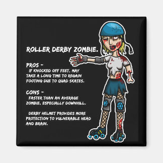 Imán Pros y amigos Roller Derby Zombie