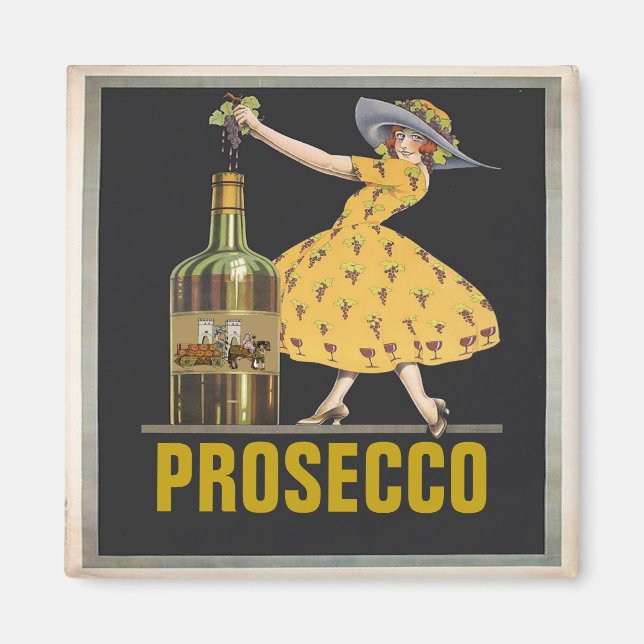 Imán Prosecco,criada de vino,editar texto (Frente)