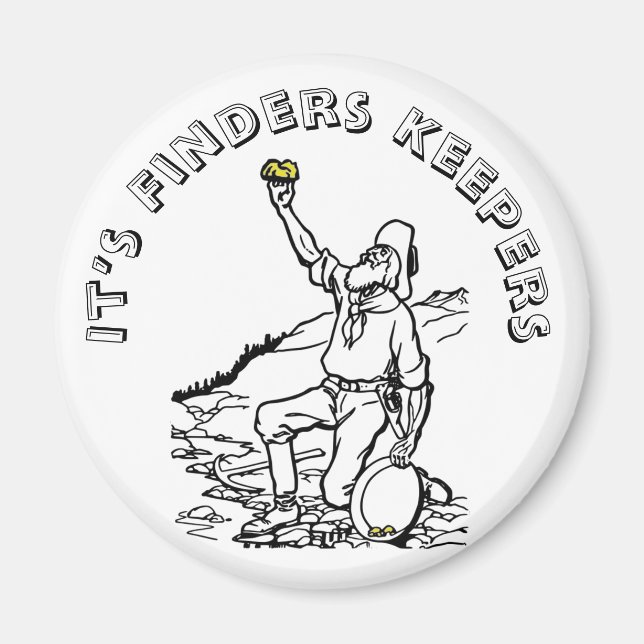 Imán Prospector de oro de los viejos tiempos (Frente)