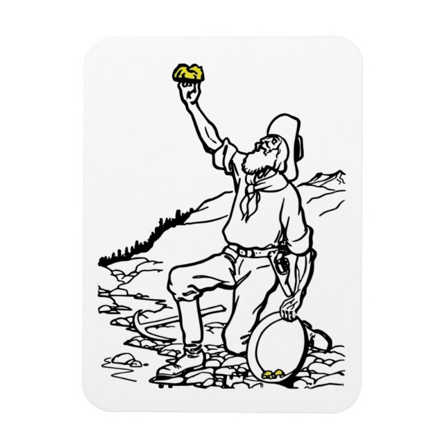 Imán Prospector minero de oro de antaño (Vertical)