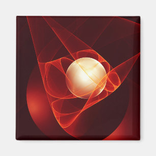 Imán Protecting You, Modern Abstract Red Fractal Art