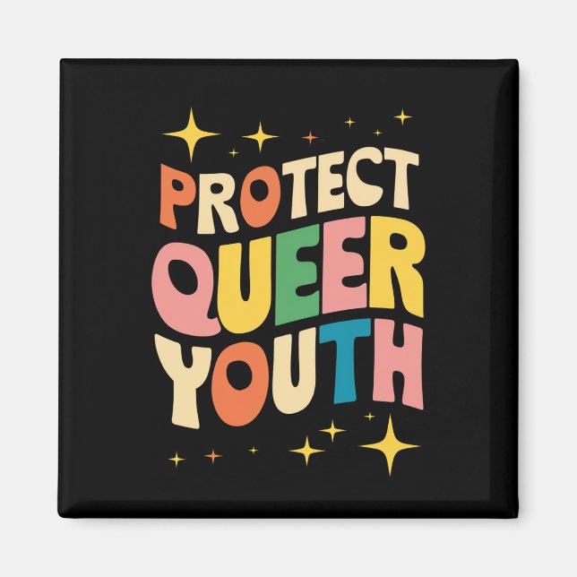 Imán Proteger a la juventud queer Proteger a los niños  (Frente)