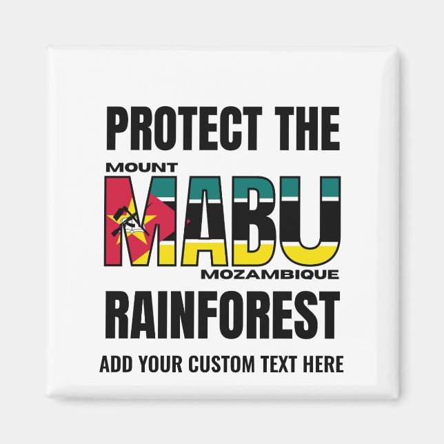 Imán Proteger la bandera de Mozambique del MONTE MABU R (Frente)