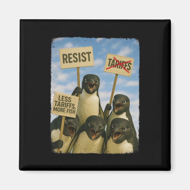 Imán Protesta en pingüino contra las marchas de marea e (Frente)