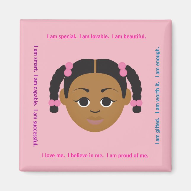 Imán #Proud2BNaturalMe #Affirmations Locker (Frente)