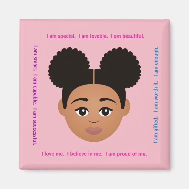 Imán #Proud2BNaturalMe #Affirmations Locker (Frente)