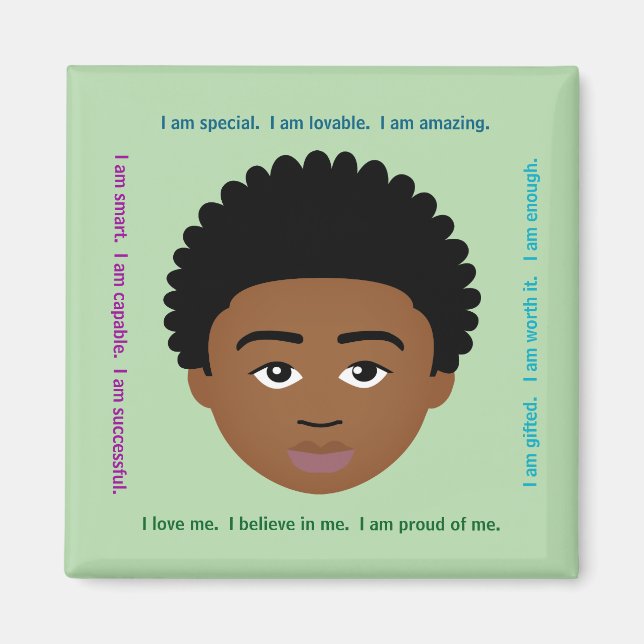 Imán #Proud2BNaturalMe #Affirmations Locker (Frente)