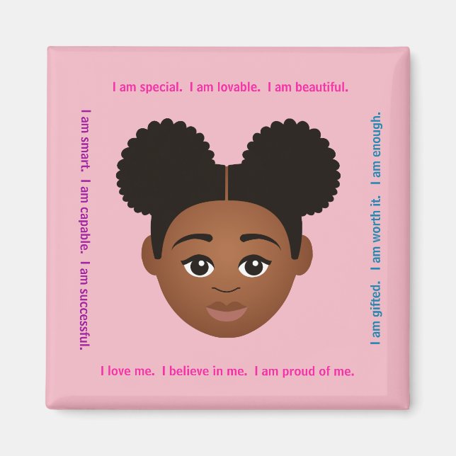 Imán #Proud2BNaturalMe #Affirmations Locker (Frente)