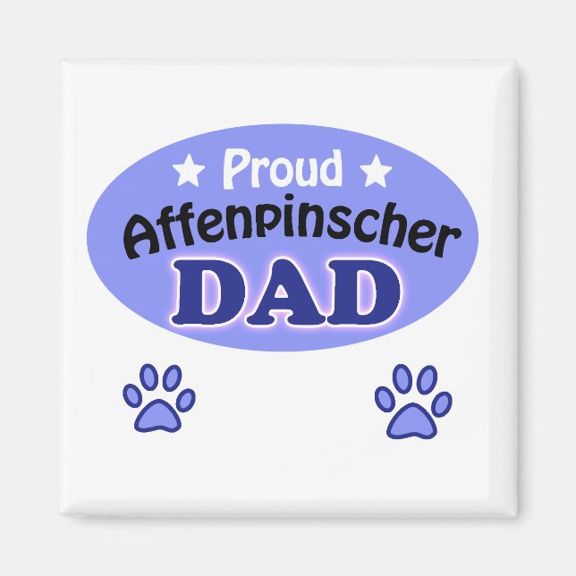 Imán Proud Affenpinscher dad (Frente)