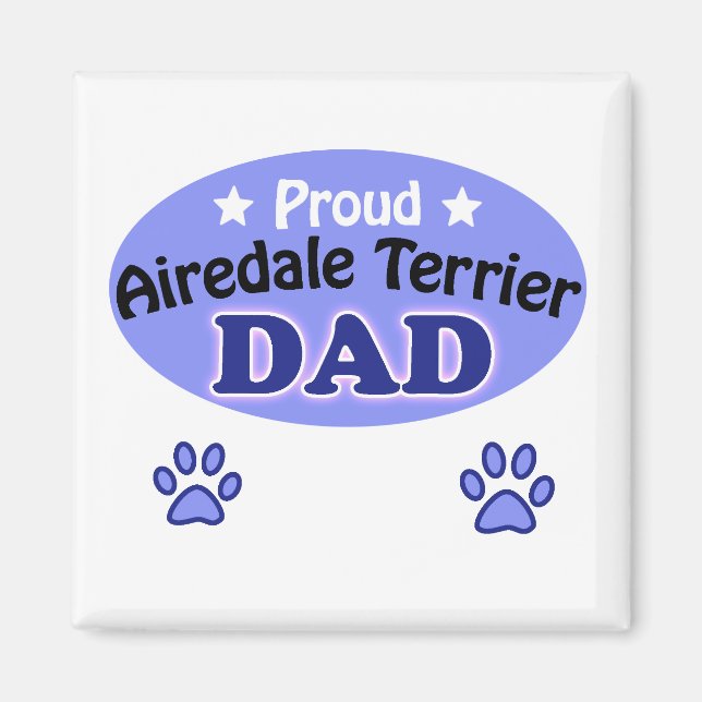 Imán Proud Airedale Terrier dad dad (Frente)