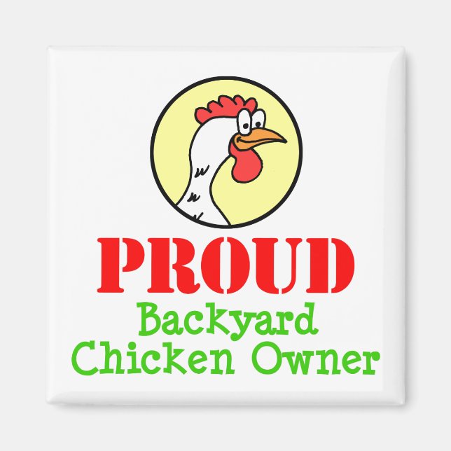 Imán Proud Backyard Chicken Dueño (Frente)