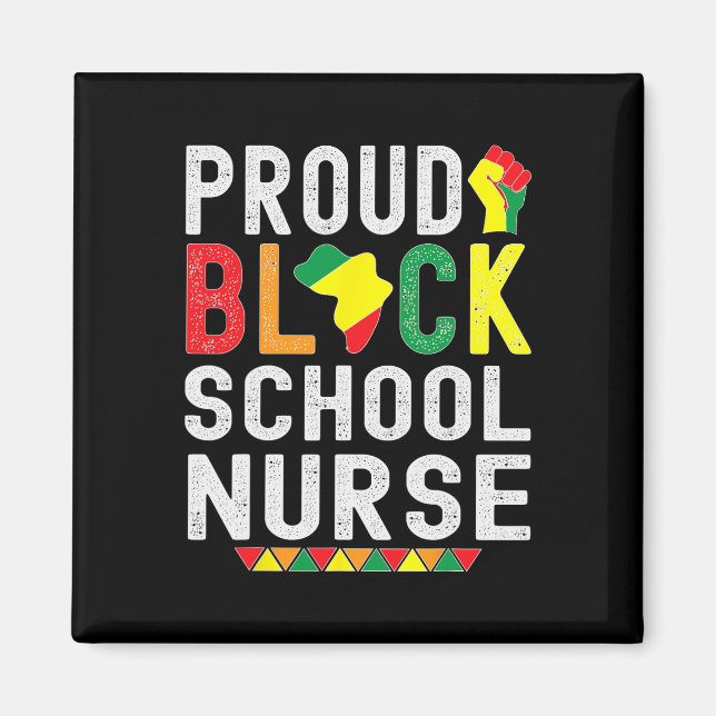 Imán Proud Black School Nurse Black History Month For A (Frente)