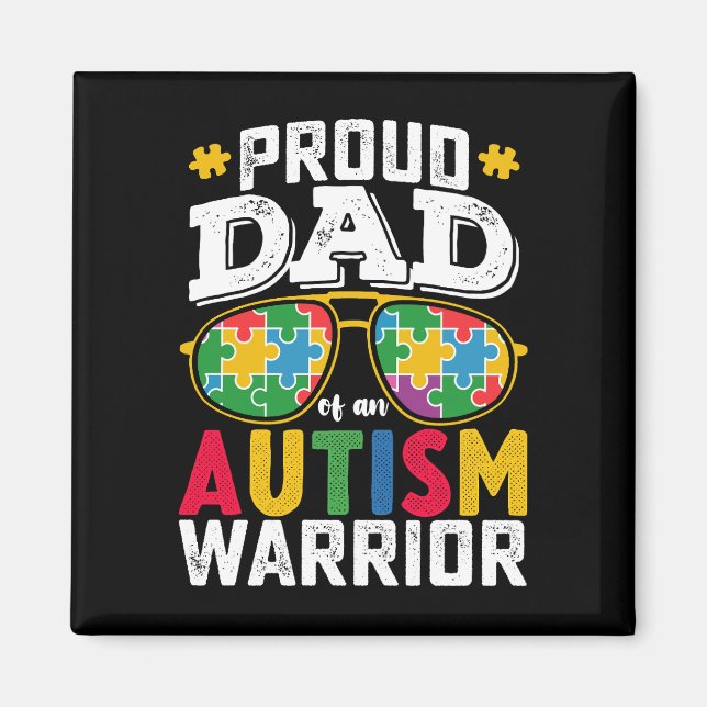 Imán Proud Dad Of An Autism Warrior Family (Frente)