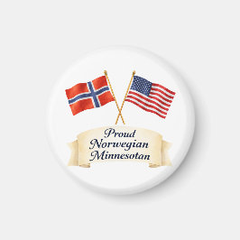 Imán Proud Norwegian Minnesotan Heritage Magnet