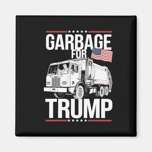 Imán Proud Trump Garbyge Supporter Garbyge For Trump Ga (Frente)