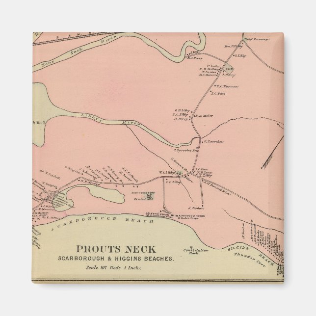 Imán Prouts Neck Scarborough, playas de Higgins (Frente)