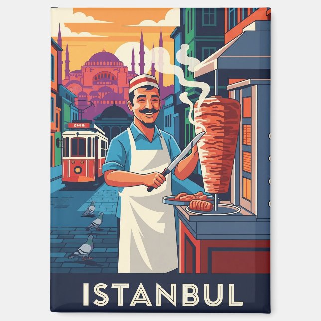 Imán Proveedor de la calle Kebab de Estambul (Anverso)