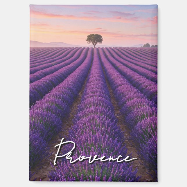 Imán Provence France Lavender Fields (Anverso)