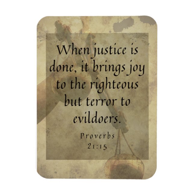 Imán Proverbios 21:15 La justicia trae alegría a los ju (Vertical)