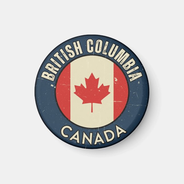 Imán Provincia de Columbia Británica Canadá (Frente)