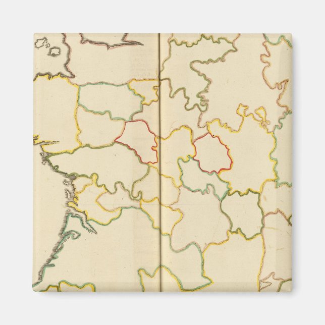 Imán Provincias, esquema de Francia (Frente)