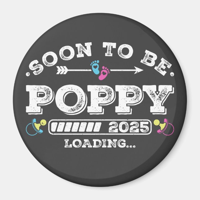 Imán Próximamente Poppy 2025 Círculo de carga (Frente)