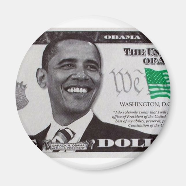 Imán proyecto de ley obama 9 dólares (Frente)