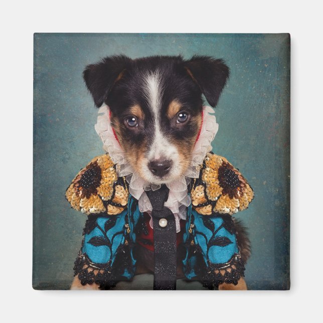 Imán Proyecto de Mascotas de refugio - Loki (Azul) (Frente)