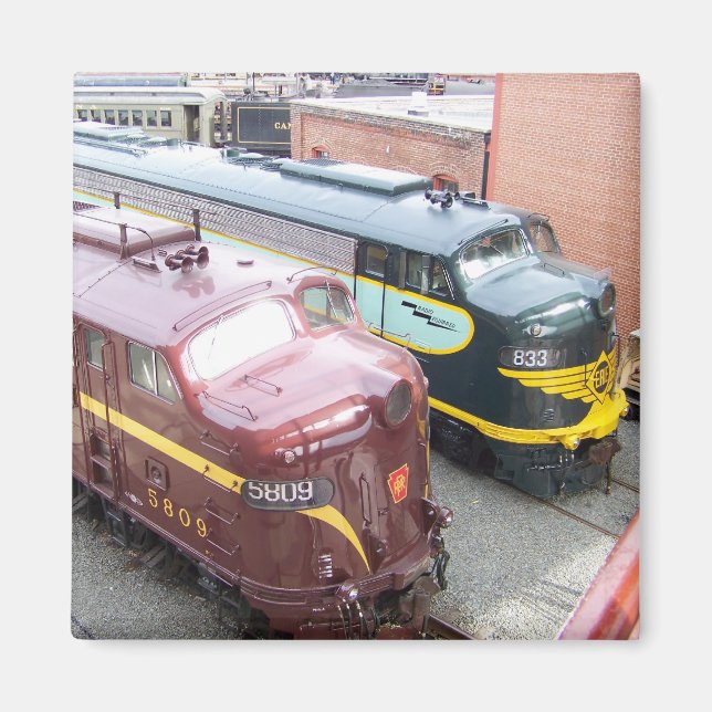 Imán PRR E8A 5809 y ERIE E8A 833 @ Steamtown (Frente)