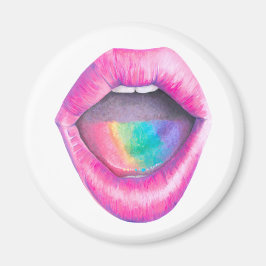 Imán Prueba el arcoiris LGBT una boca amorosa sexy
