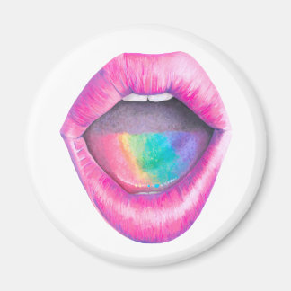 Imán Prueba el arcoiris LGBT una boca amorosa sexy