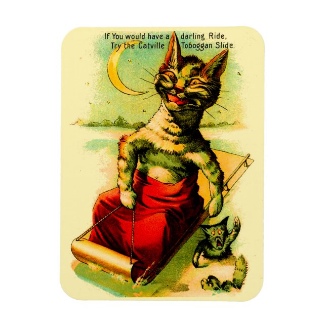 Imán Prueba la diapositiva de Catville Toboggan (Vertical)