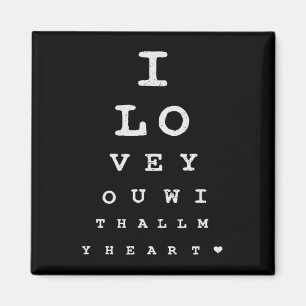 Imán Prueba ocular Te Amo Con Todo Mi Corazón Valentine