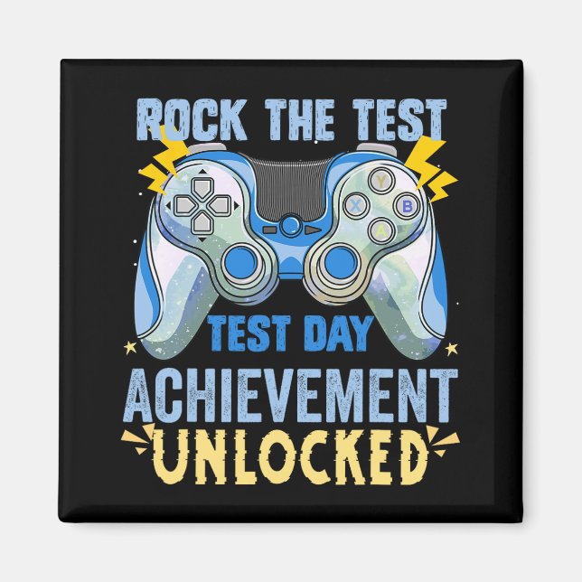 Imán Prueba Staar Test Examen Gamer Rock El Test Mayo 2 (Frente)