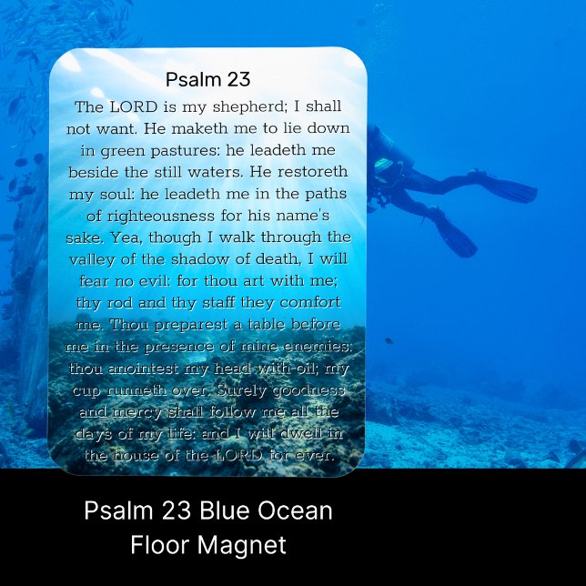 Imán Psalm 23 Blue Ocean Floor (Subido por el creador)