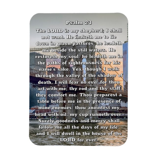 Imán Psalm 23 Brooklyn Bridge NYC (Vertical)