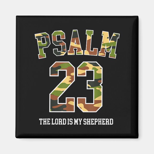 Imán Psalm 23 The Lord Is My Shepherd Camouflage Christ (Frente)