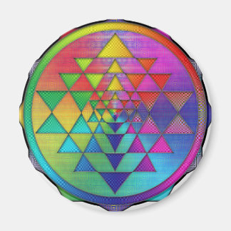 Imán Psicodelia del arcoiris Sri Yantra por la prosperi