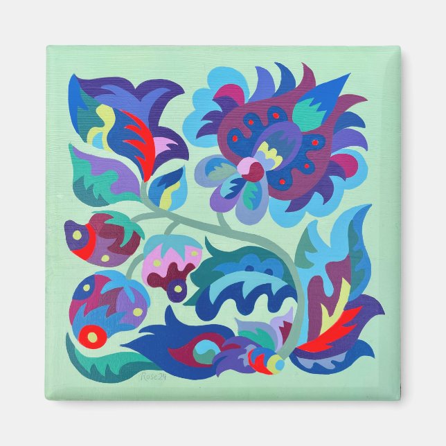 Imán Psicodelia Samchykivka Summer Strawberries Magnet (Frente)