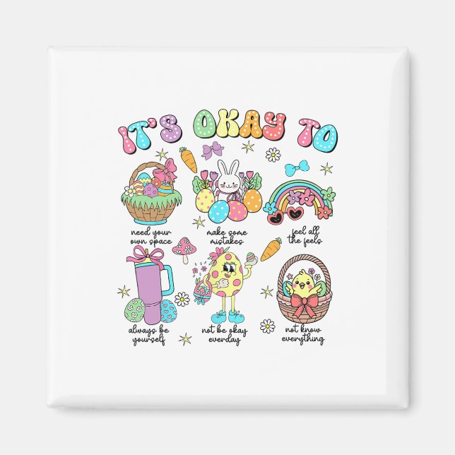 Imán Psicólogo Bunny Easter Day  (Frente)
