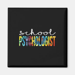 Imán Psicólogo Escolar Día de Apreciación de Tie Dye By