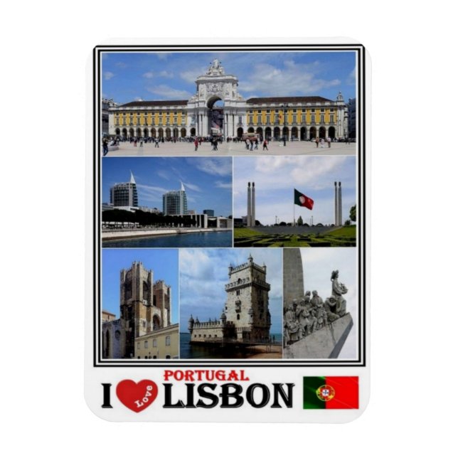 Imán PT Portugal - Lisboa - Amo el Mosaico - (Vertical)