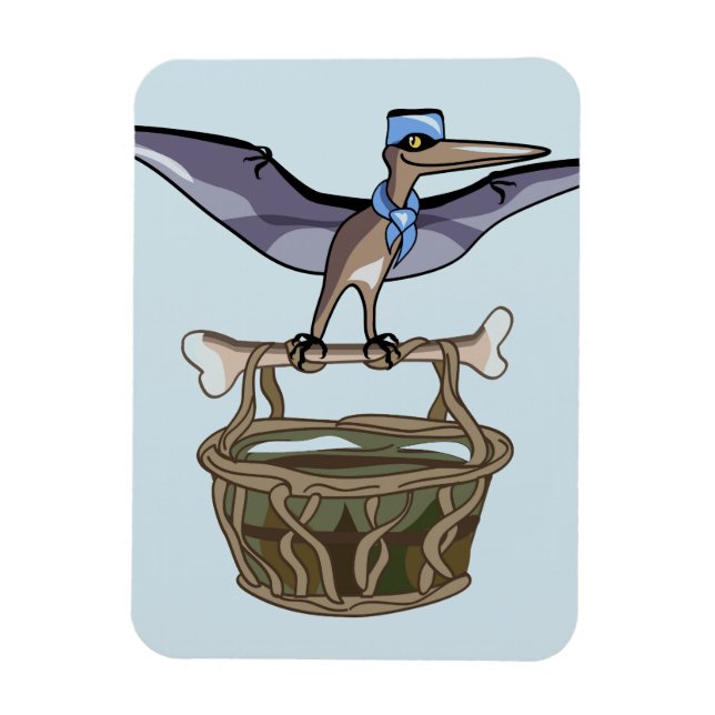 Imán Pteranodon Llevando Una Cesta (Vertical)