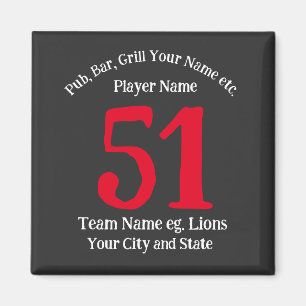 Imán Pub Bar Grill Nombre Número Nombre Barbacoa